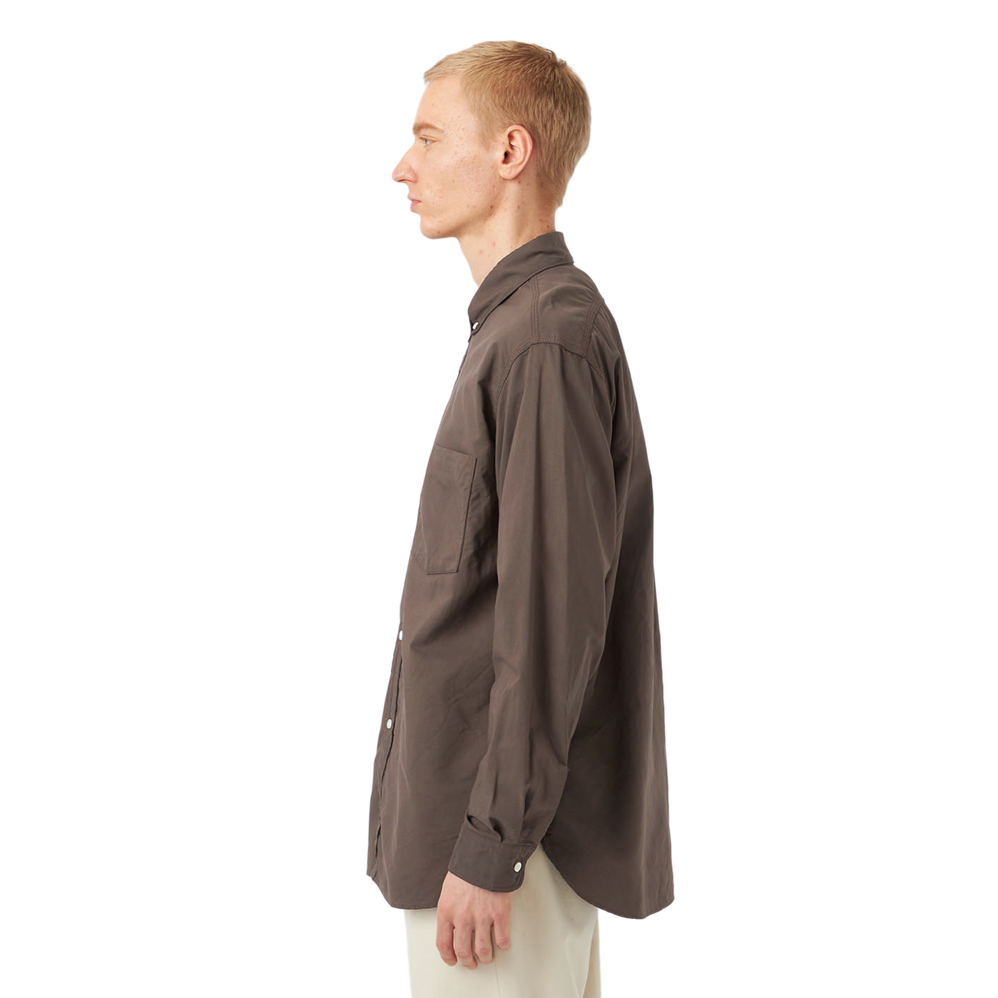 nanamica Button Down Wind Shirt Brown