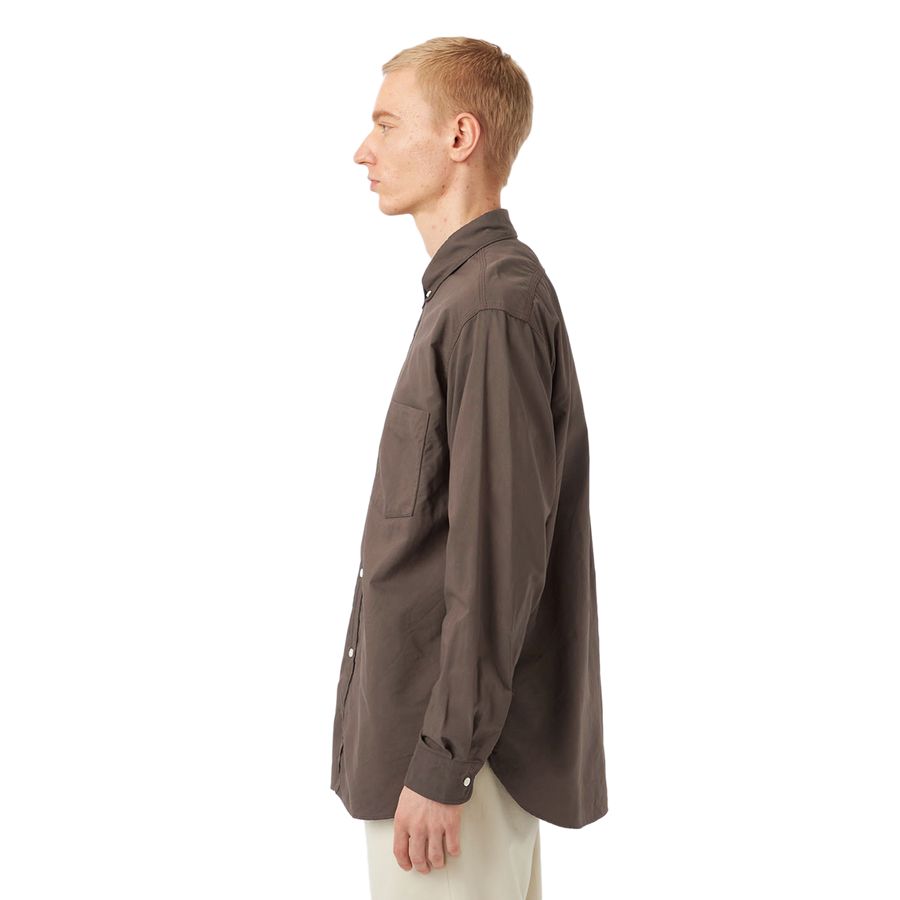 nanamica Button Down Wind Shirt Brown