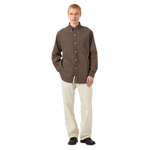 nanamica Button Down Wind Shirt Brown