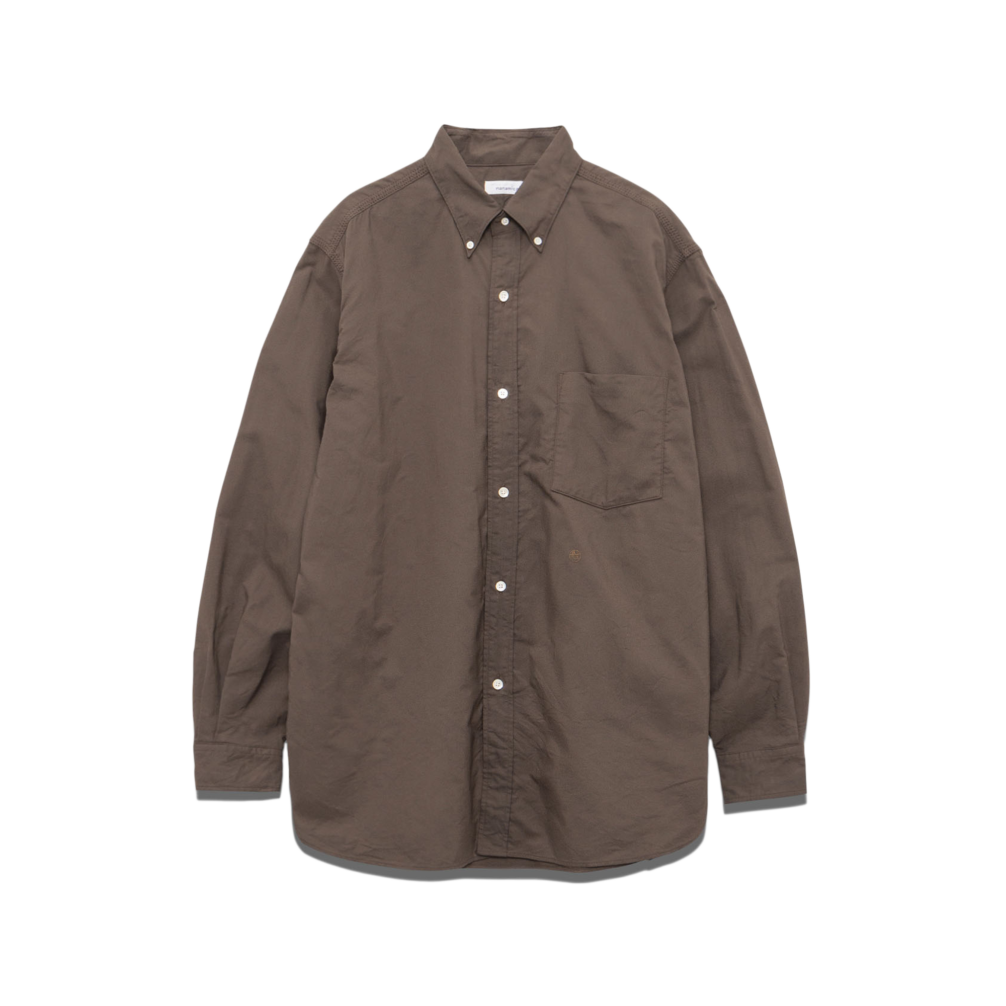 nanamica Button Down Wind Shirt Brown