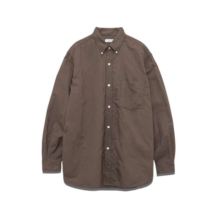 nanamica Button Down Wind Shirt Brown