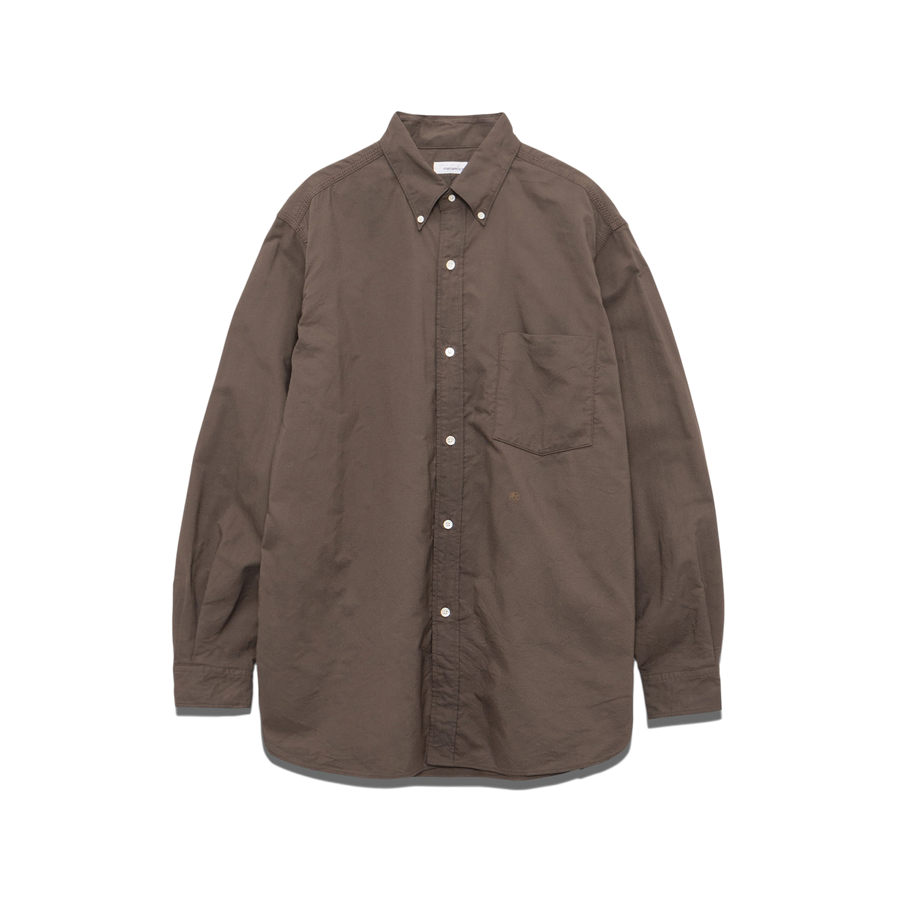 nanamica Button Down Wind Shirt Brown