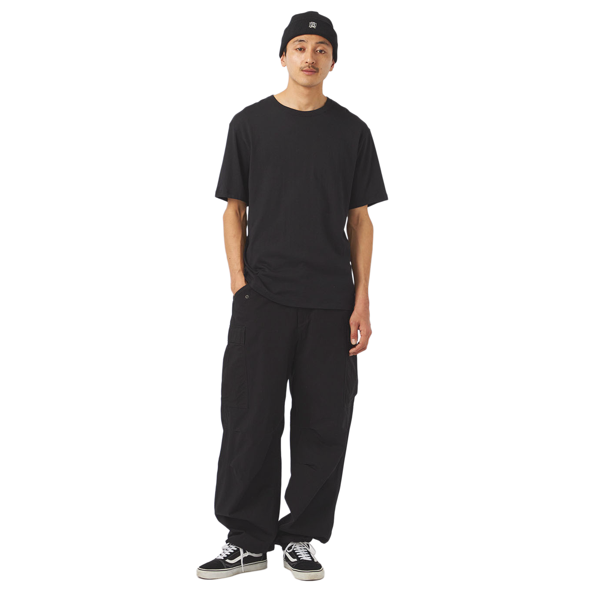 nanamica Loopwheel Coolmax Jersey T-Shirt Black FW25