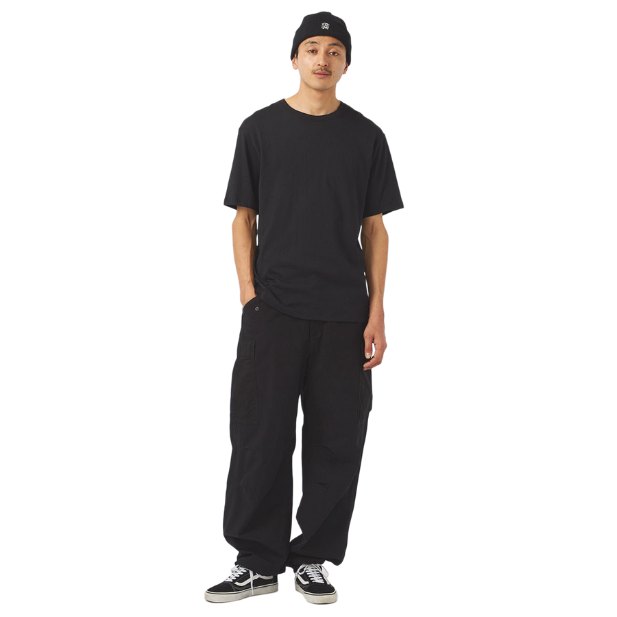nanamica Loopwheel Coolmax Jersey T-Shirt Black FW25