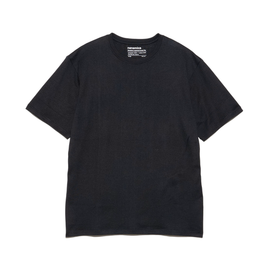 nanamica Loopwheel Coolmax Jersey T-Shirt Black FW25