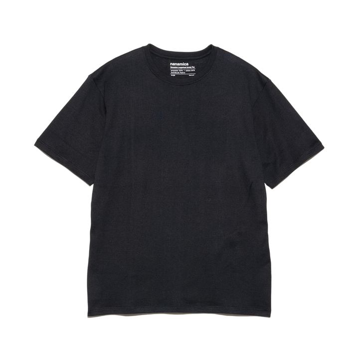 nanamica Loopwheel Coolmax Jersey T-Shirt Black FW25
