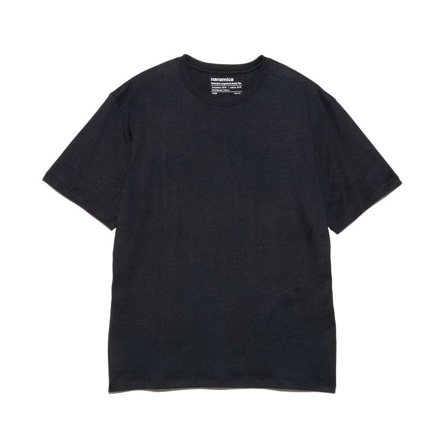 nanamica Loopwheel Coolmax Jersey T-Shirt Black FW25
