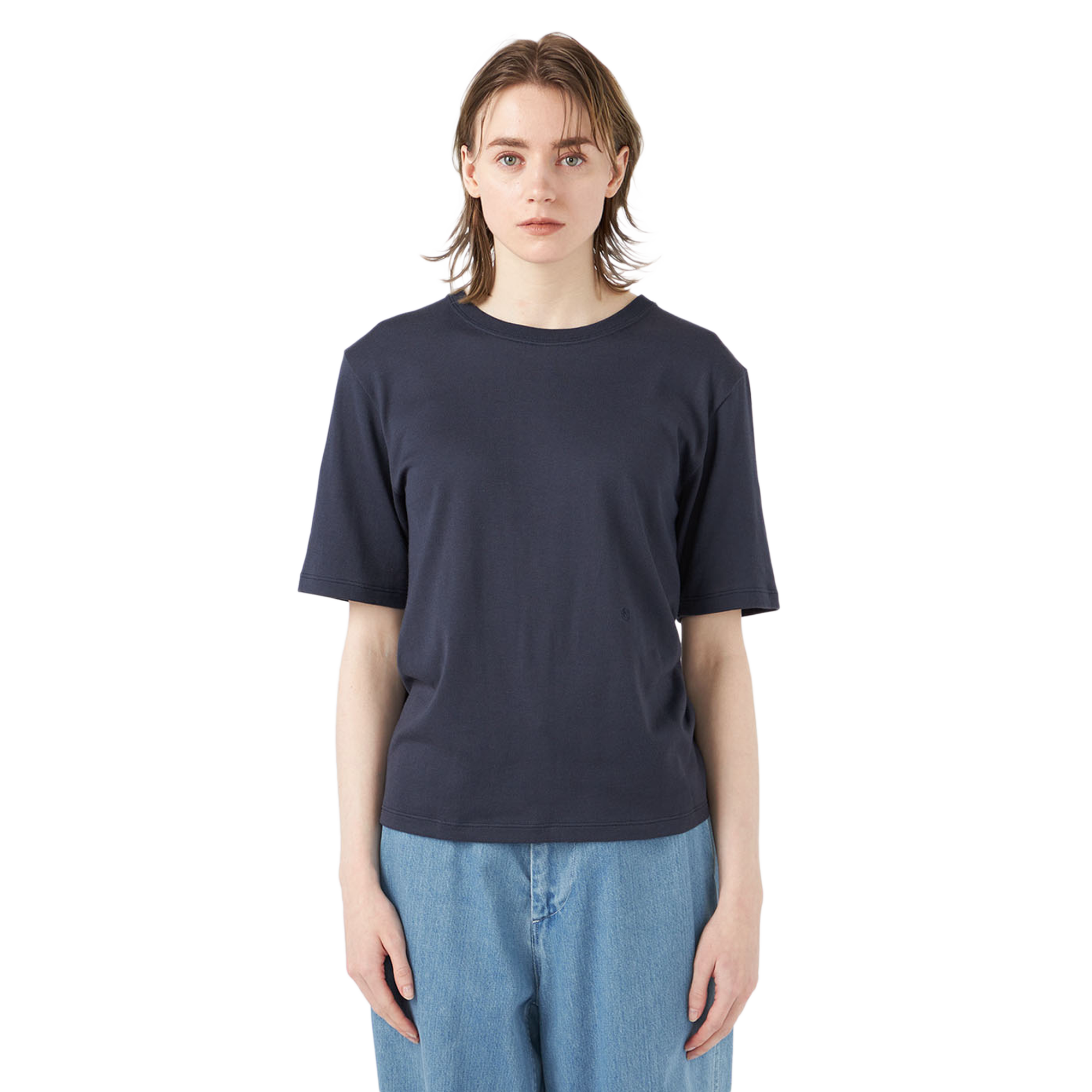 nanamica Loopwheel Coolmax Jersey T-Shirt Navy FW25