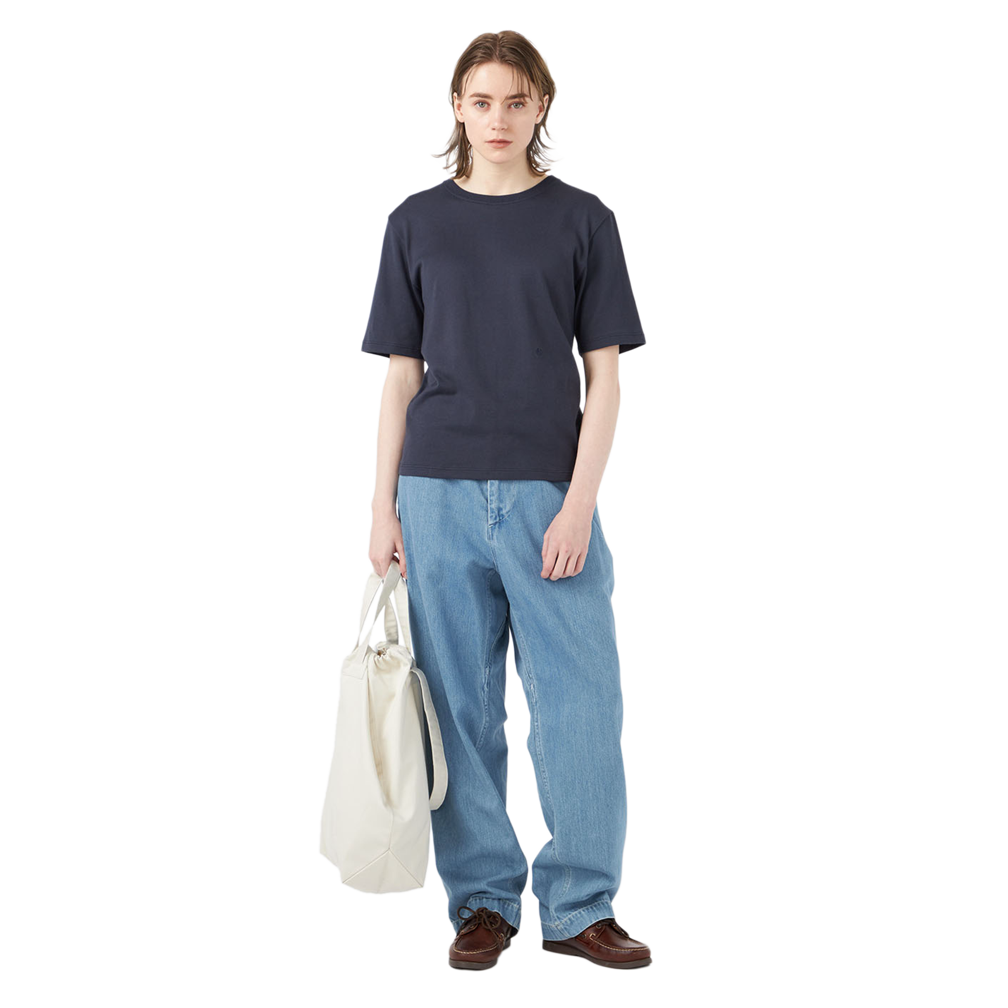 nanamica Loopwheel Coolmax Jersey T-Shirt Navy FW25