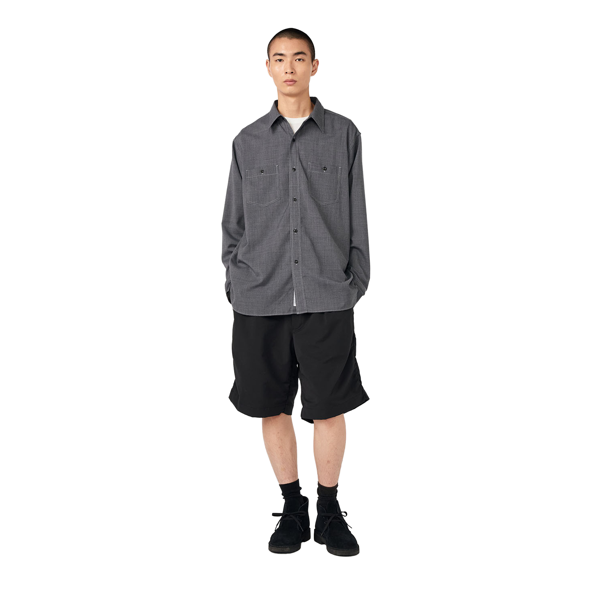 nanamica ALPHADRY Double Pleat Shorts Black