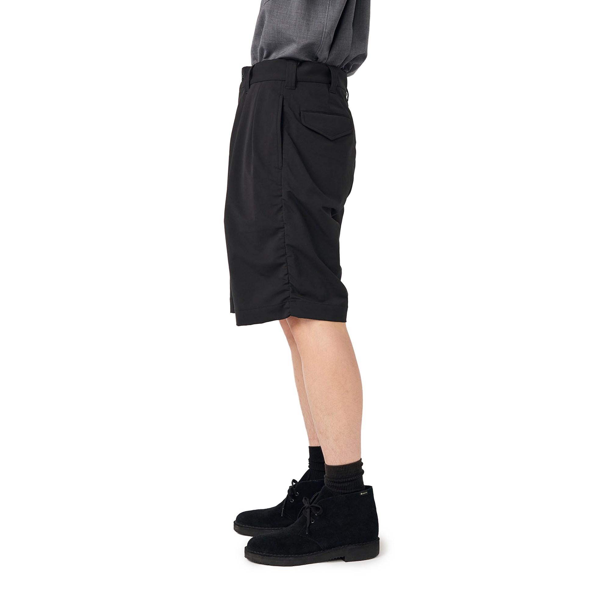 nanamica ALPHADRY Double Pleat Shorts Black