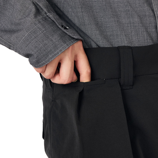 nanamica ALPHADRY Double Pleat Shorts Black
