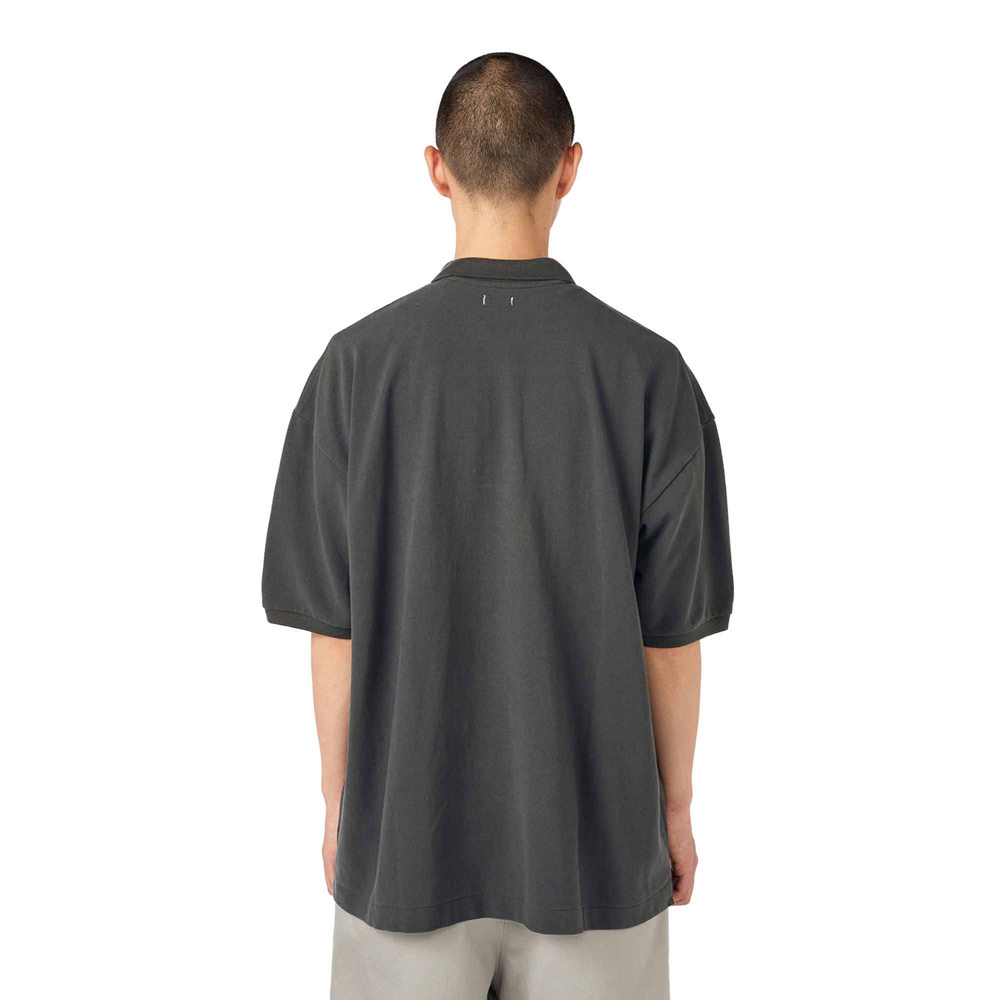 nanamica Short Sleeve Polo Shirt Charcoal