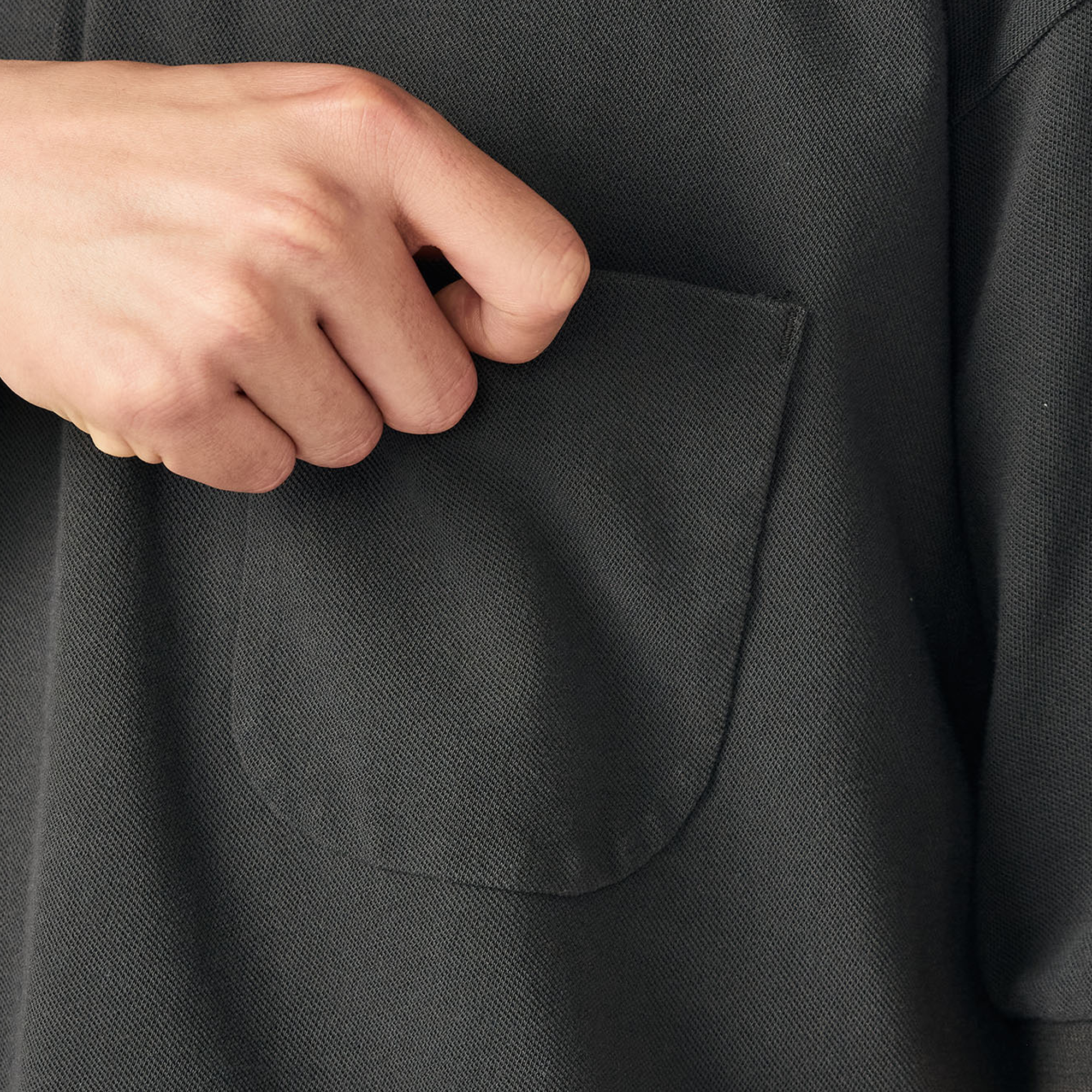 nanamica Short Sleeve Polo Shirt Charcoal