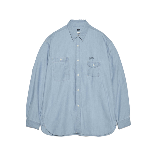 nanamica Regular Collar Chambray Shirt Light Indigo
