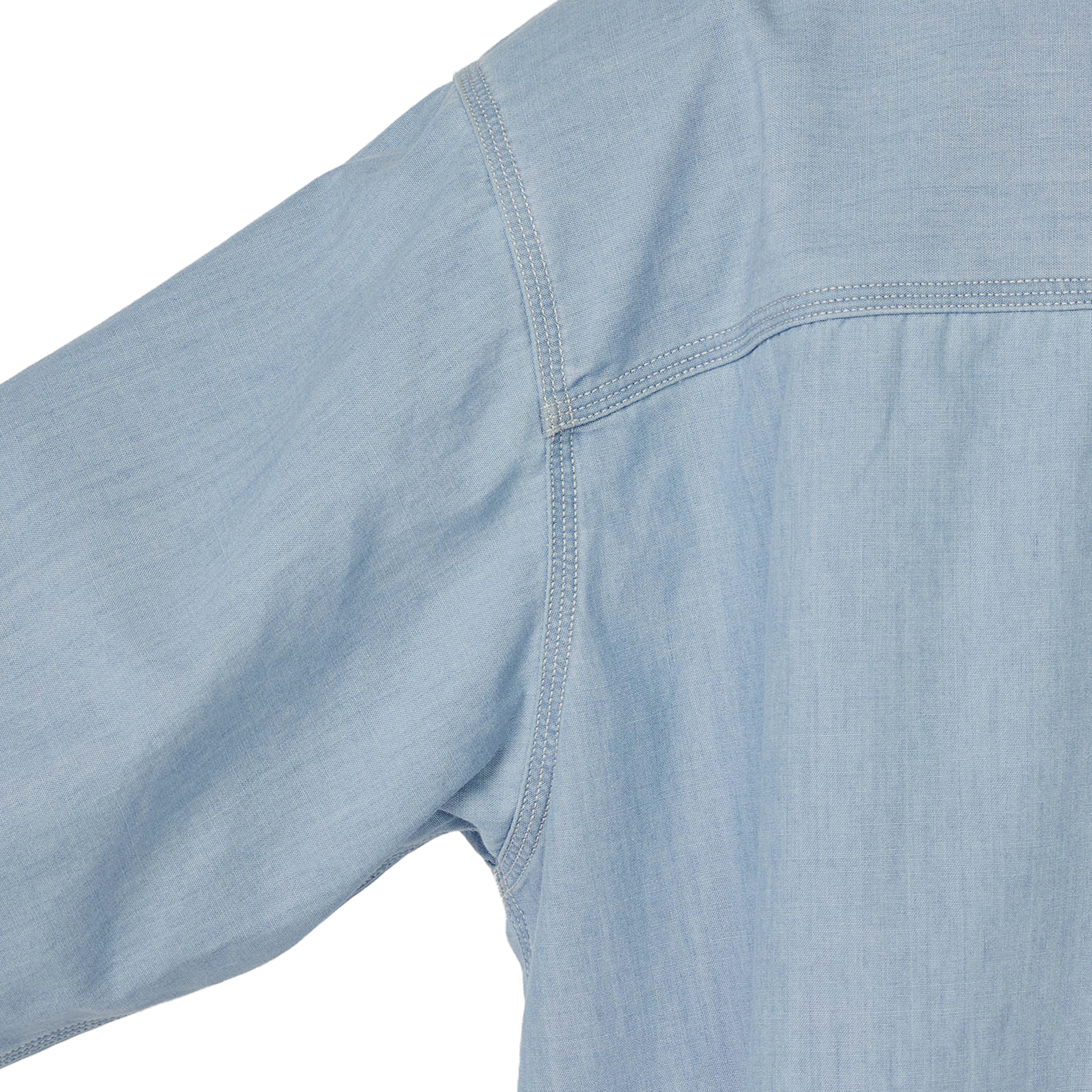 nanamica Regular Collar Chambray Shirt Light Indigo