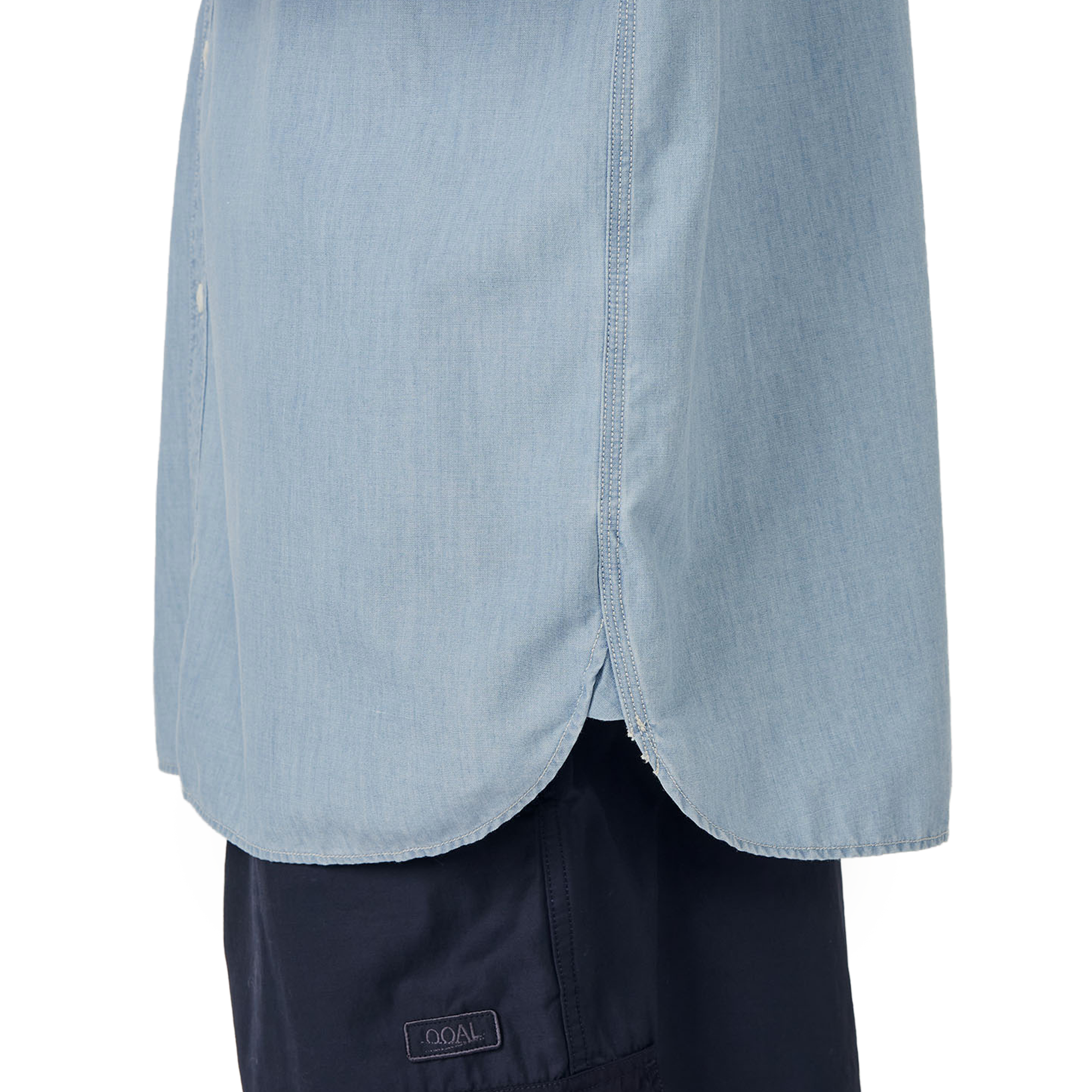 nanamica Regular Collar Chambray Shirt Light Indigo