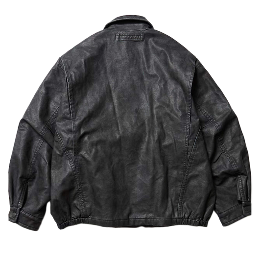 Nautica Japan Faded Faux Leather Blouson Black