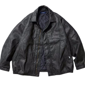 Nautica Japan Faded Fake Leather Blouzon Black