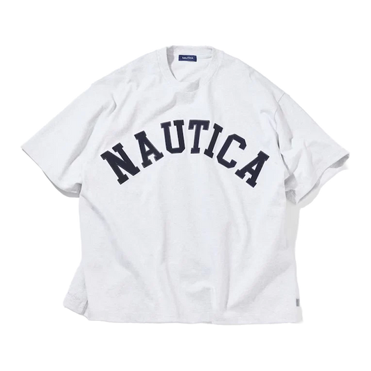 Nautica Japan Arch Logo Piece Dyed T-Shirt White