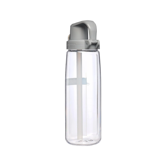 Nalgene Sustain Freshflow Straw Bottle Clear/Grey 700ml