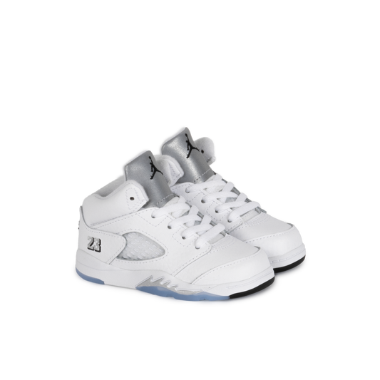 Nike Jordan 5 Retro "White Metallic" (TD) White/Black/Metallic Silver HQ7981-103