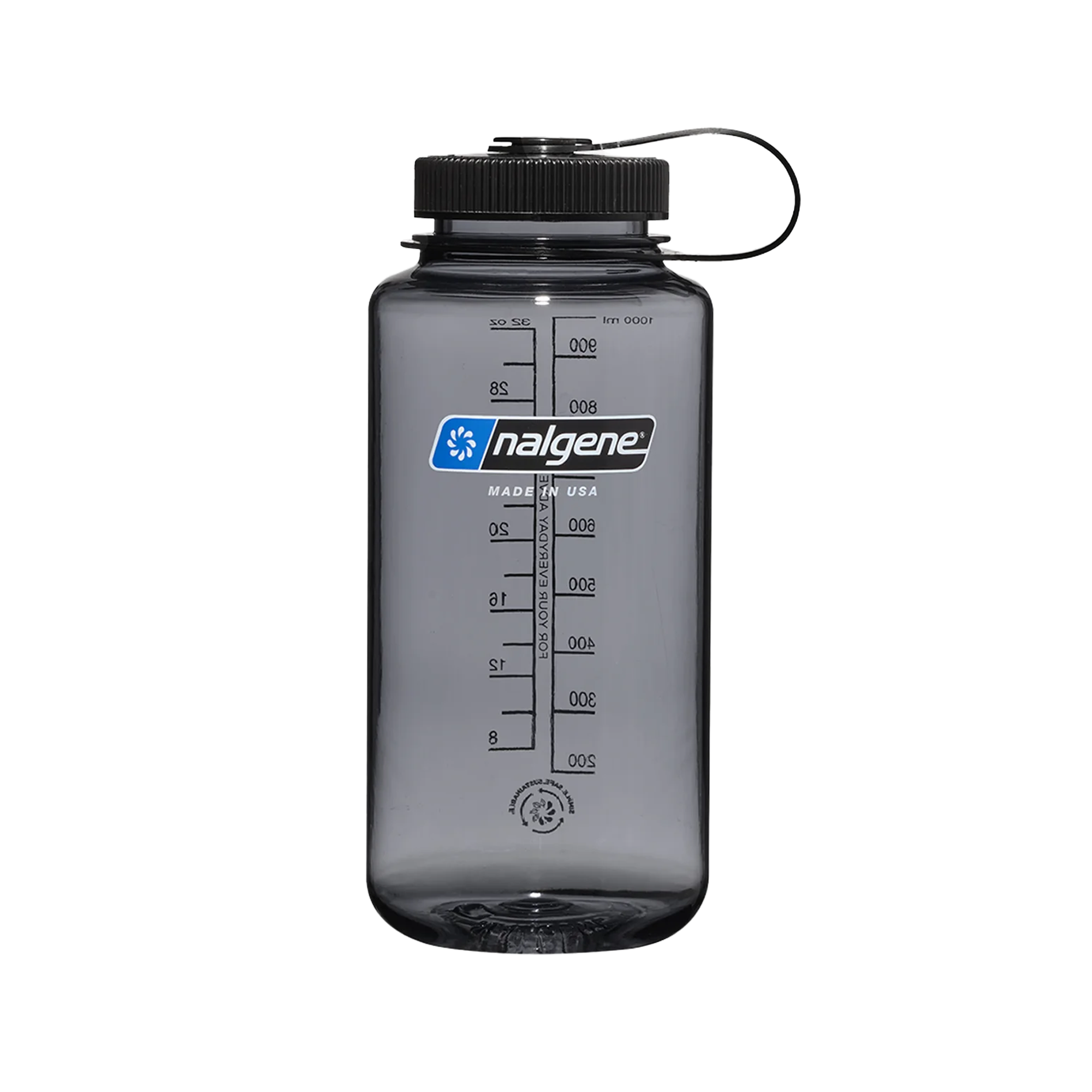 Nalgene Sustain Wide Mouth Bottle Grey/Black 1L
