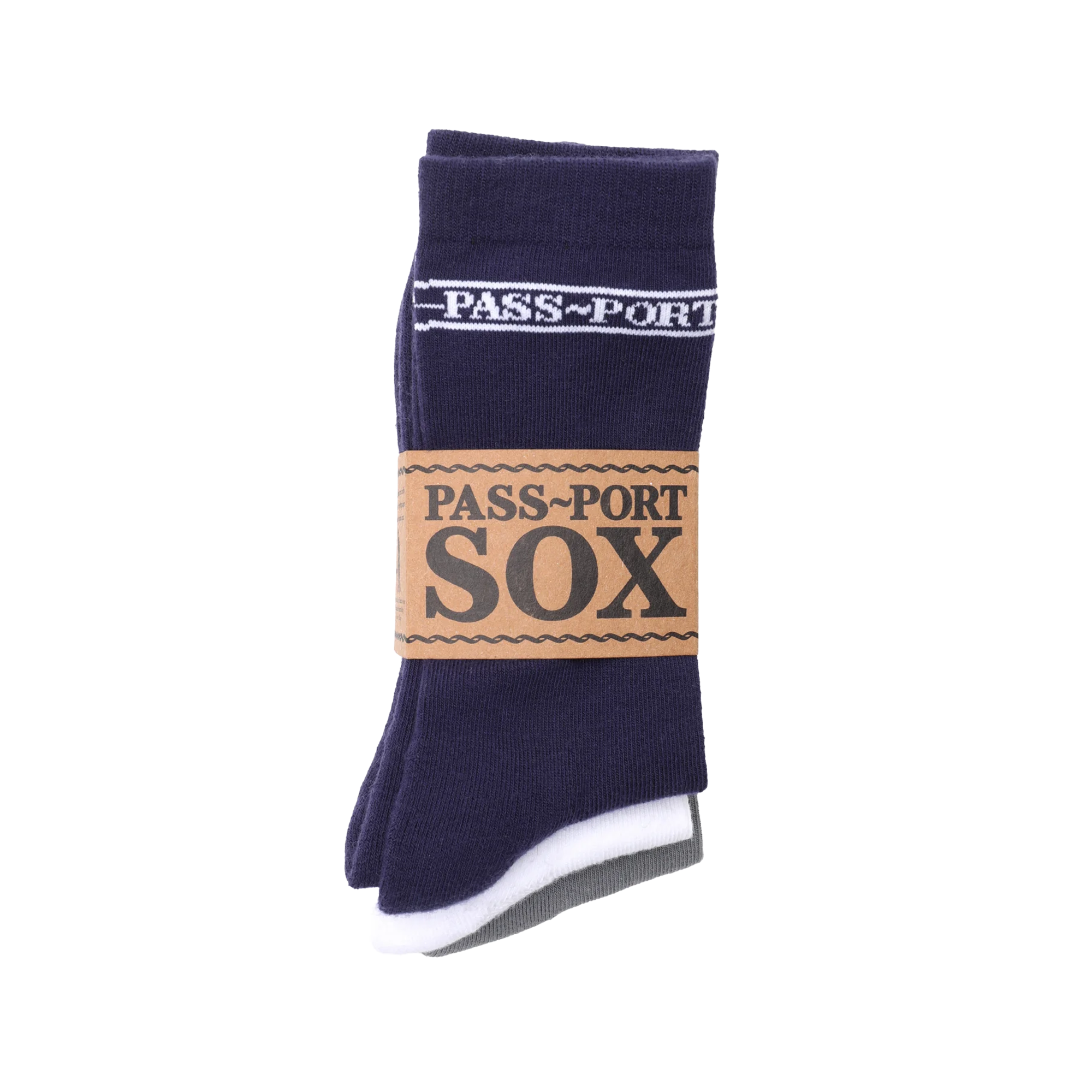 Pass~Port Hi Sox 3-Pack Navy/White/Grey