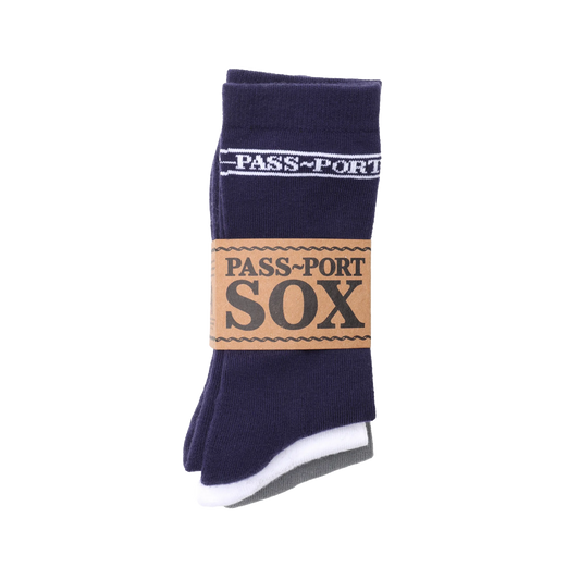 Pass~Port Hi Sox 3-Pack Navy/White/Grey
