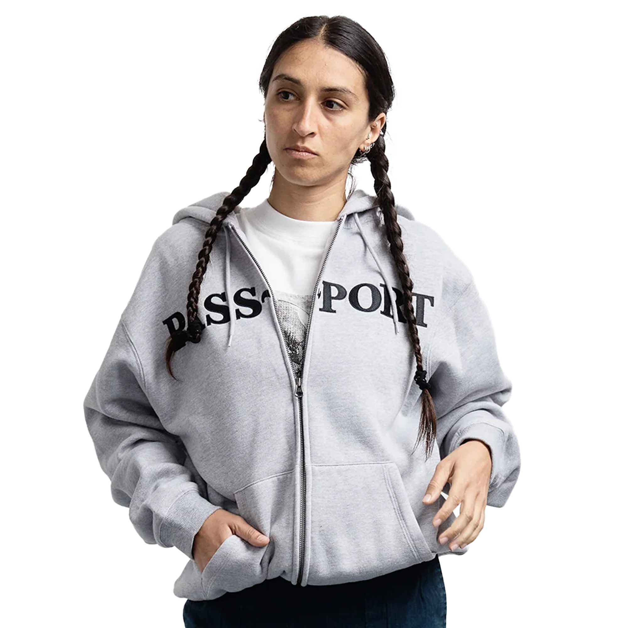 Pass~Port Official Zip Hoodie Ash