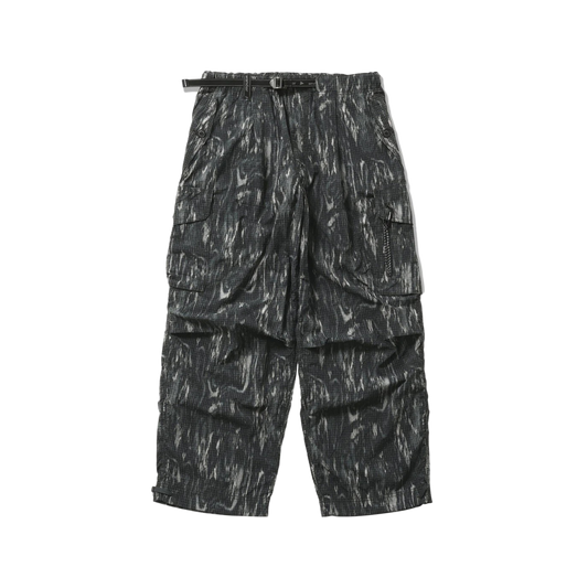 and wander Printed Ripstop Cargo Pants Black