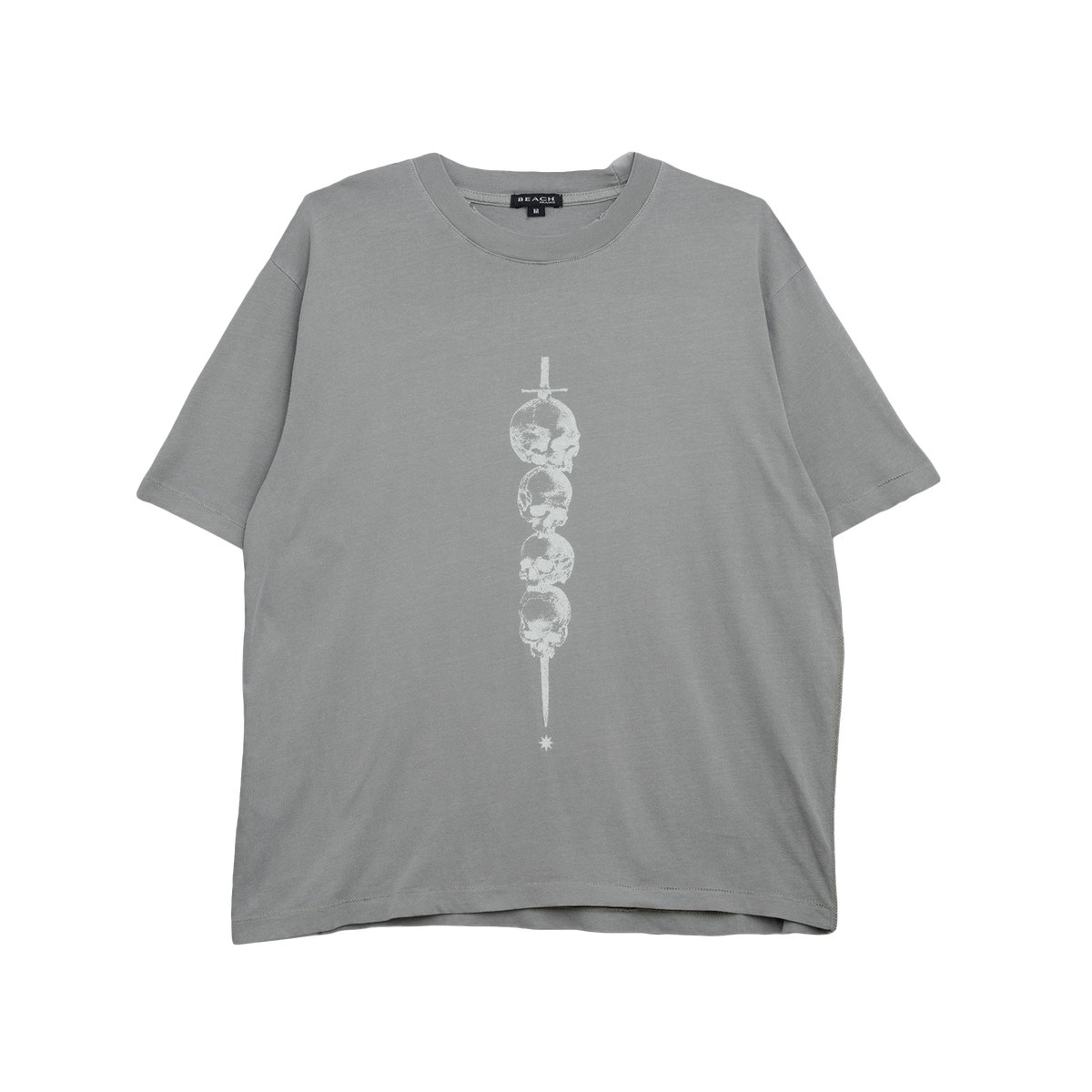 Beach Brains Skull Tide T-Shirt Stone