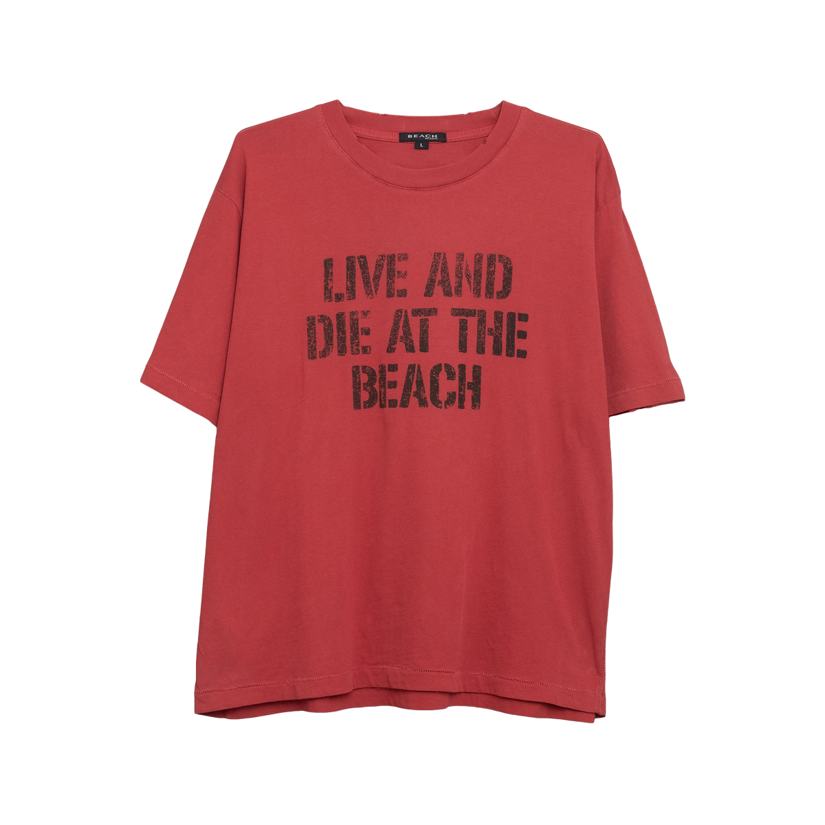 Beach Brains Live And Die Tide T-Shirt Red