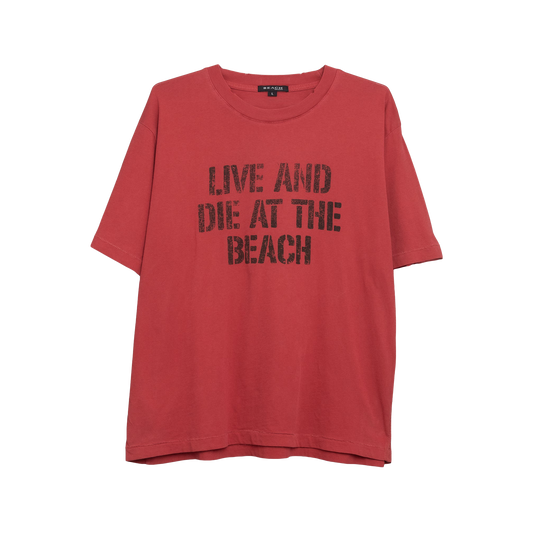 Beach Brains Live And Die Tide T-Shirt Red