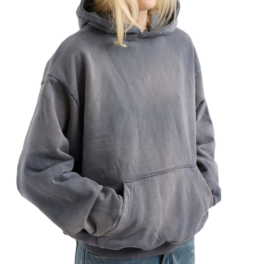 Pseushi Pareidolia Hoodie Faded Grey