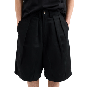 Pseushi Pleated Balloon Shorts Black