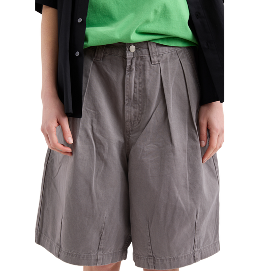 Pseushi Pleated Balloon Shorts Grey