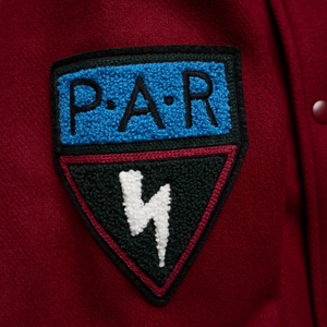 By Parra Run Sit & Bike Varsity Jacket Dark Red 50141