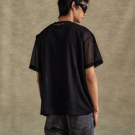 Andersson Bell Sapa Sheer Short Sleeve Sweater Black ATB1287M