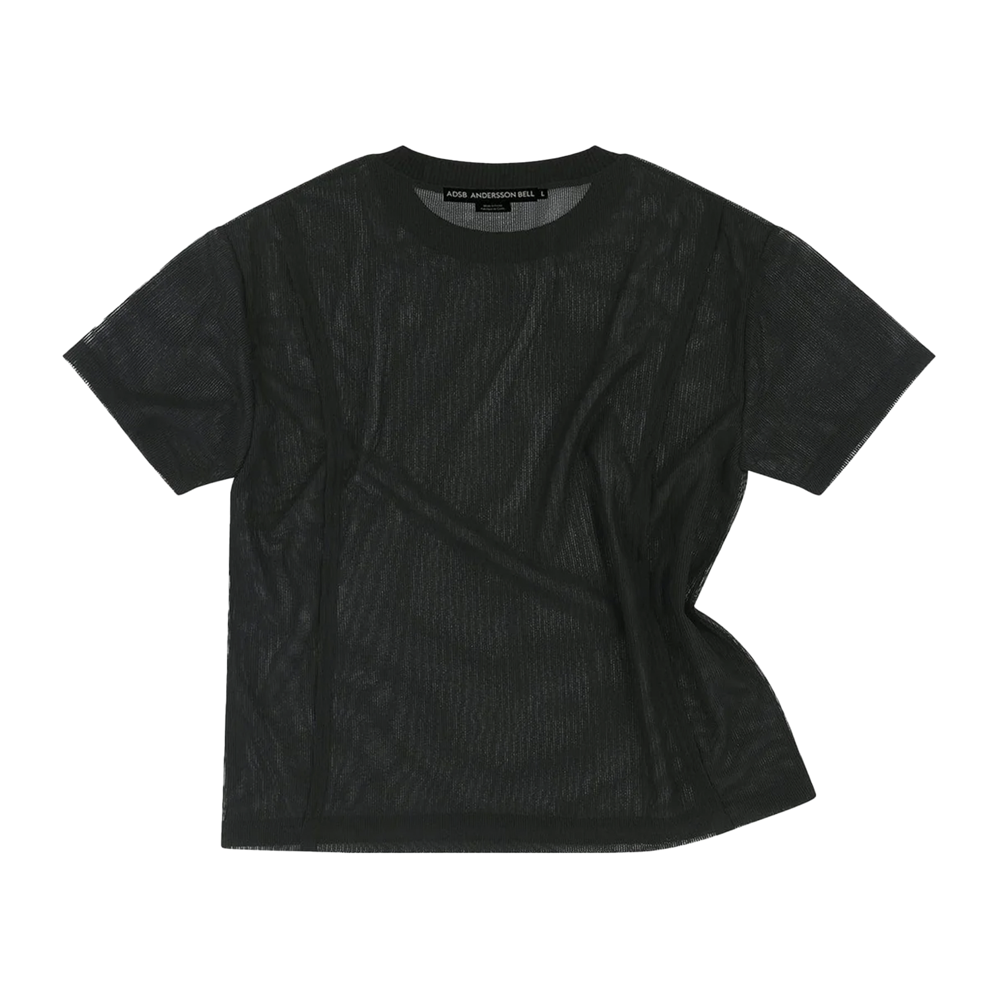★ANDERSSON BELL★ SAPA SHEER SHORT SLEEVE SWEATER atb1287m( Andersson Bell Sapa Sheer Short Sleeve Sweater Black