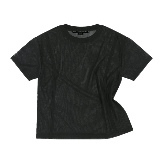Andersson Bell Sapa Sheer Short Sleeve Sweater Black ATB1287M