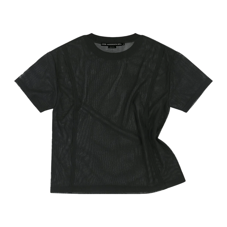 Andersson Bell Sapa Sheer Short Sleeve Sweater Black ATB1287M