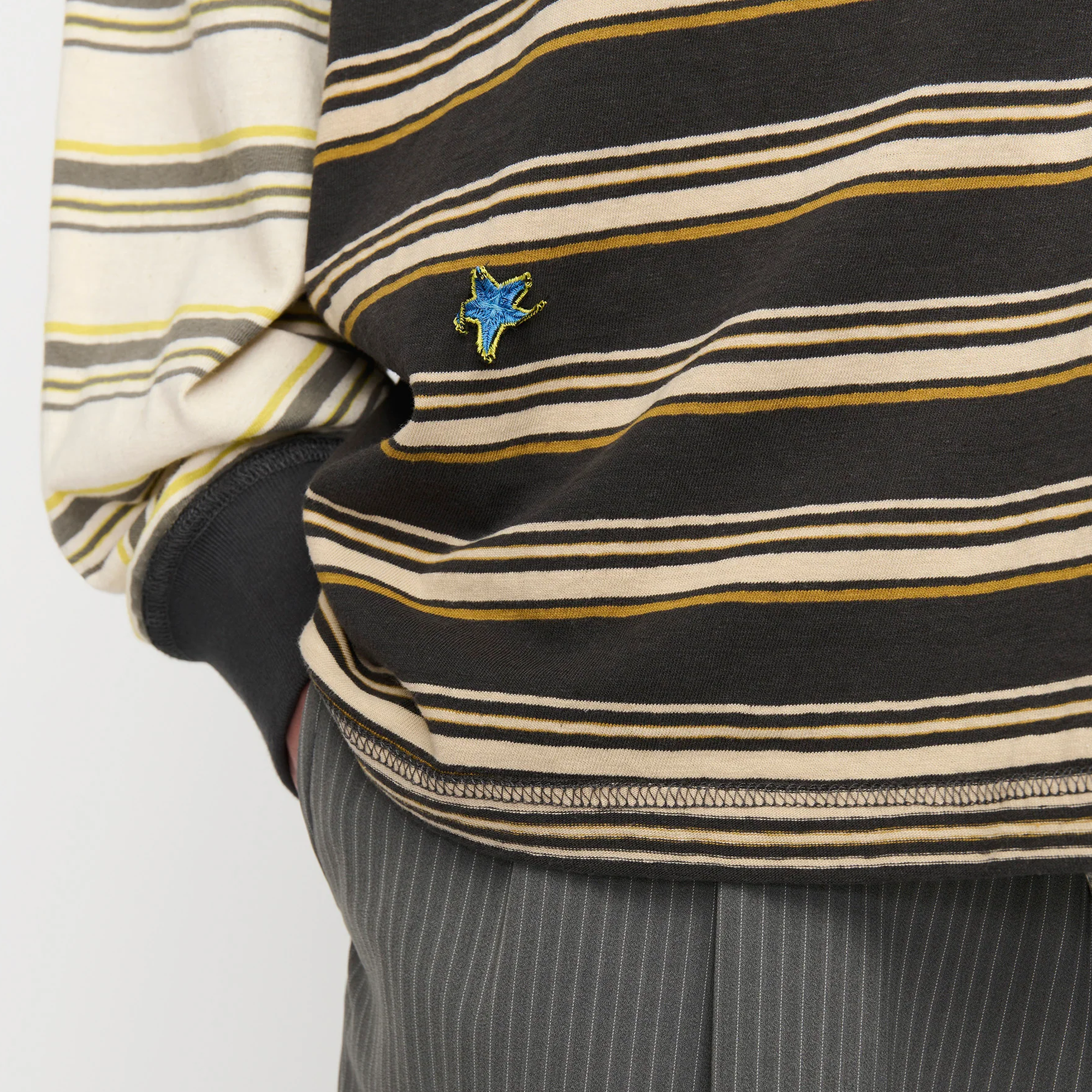 Song For The Mute Oversized Stripe Crew Neck