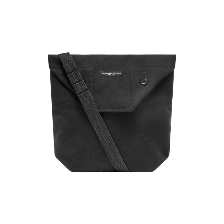 Engineered Garments Shoulder Pouch A Black Polyester Fake Suede