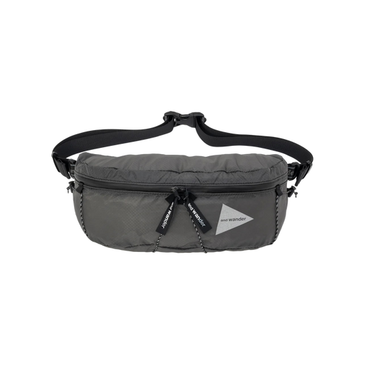 and wander Sil Waist Bag Gray