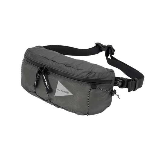and wander Sil Waist Bag Gray