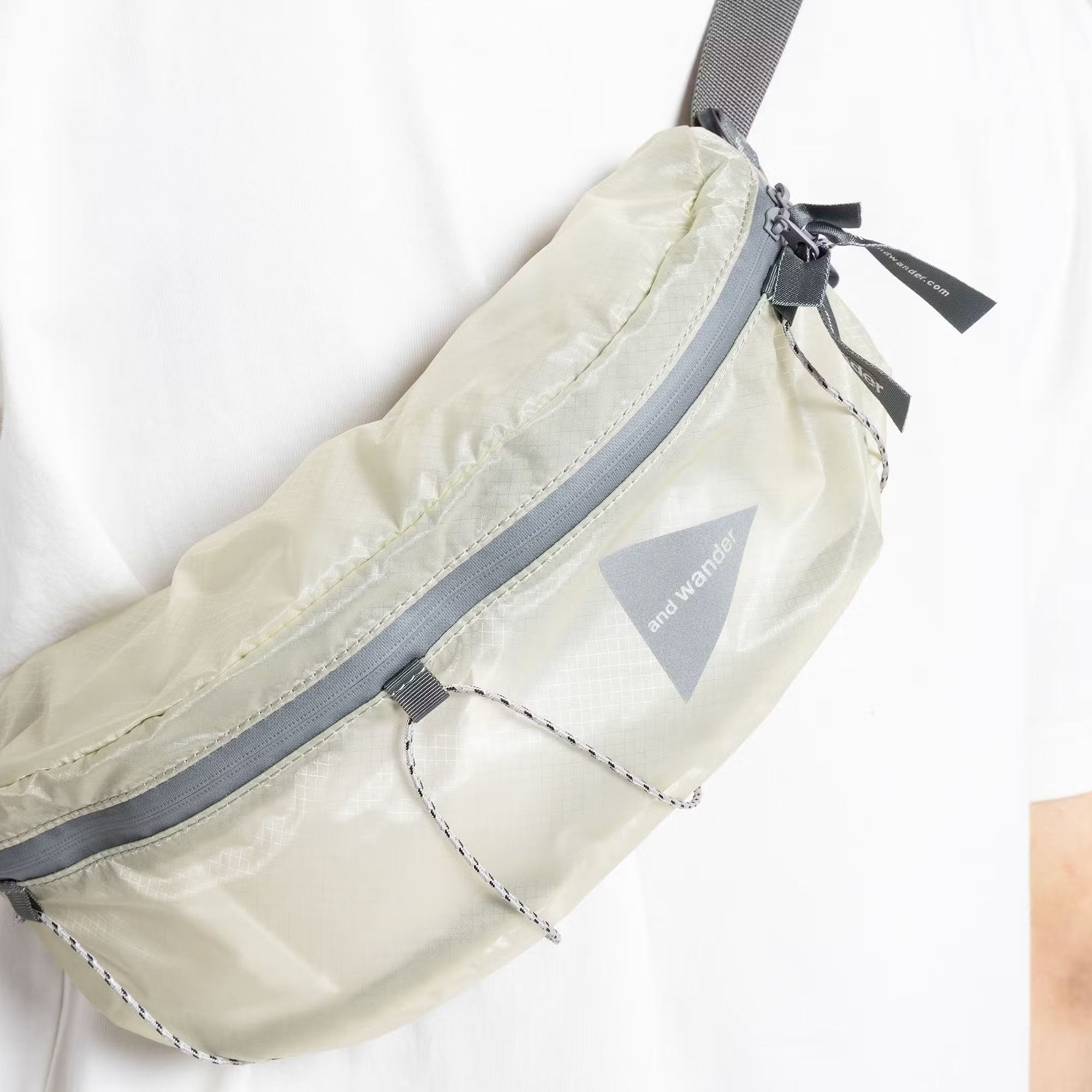 and wander Sil Waist Bag Off White