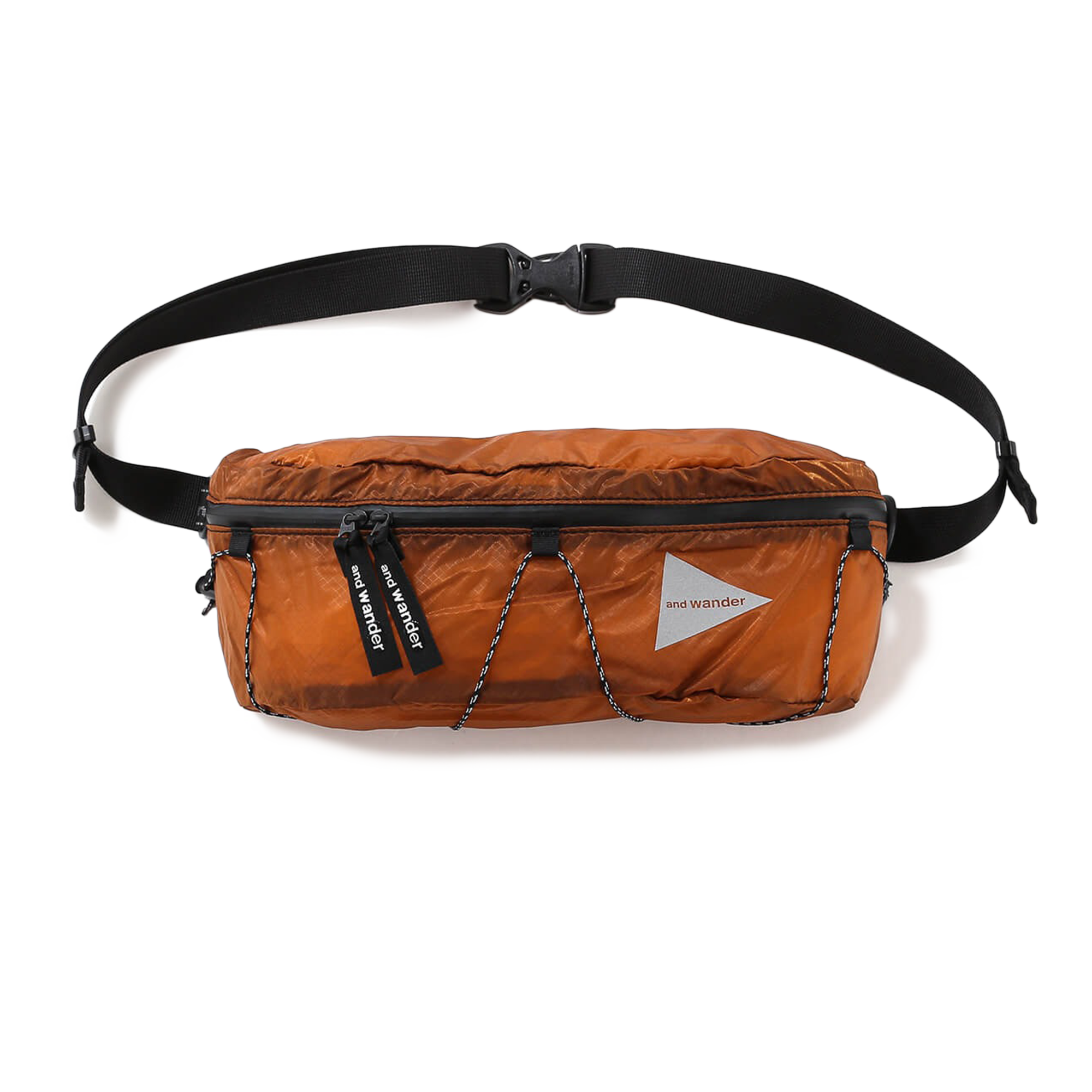 and wander Sil Waist Bag D.Orange