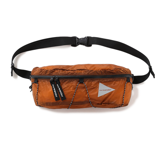 and wander Sil Waist Bag D.Orange