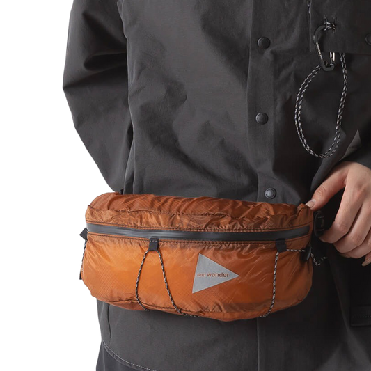 and wander Sil Waist Bag D.Orange